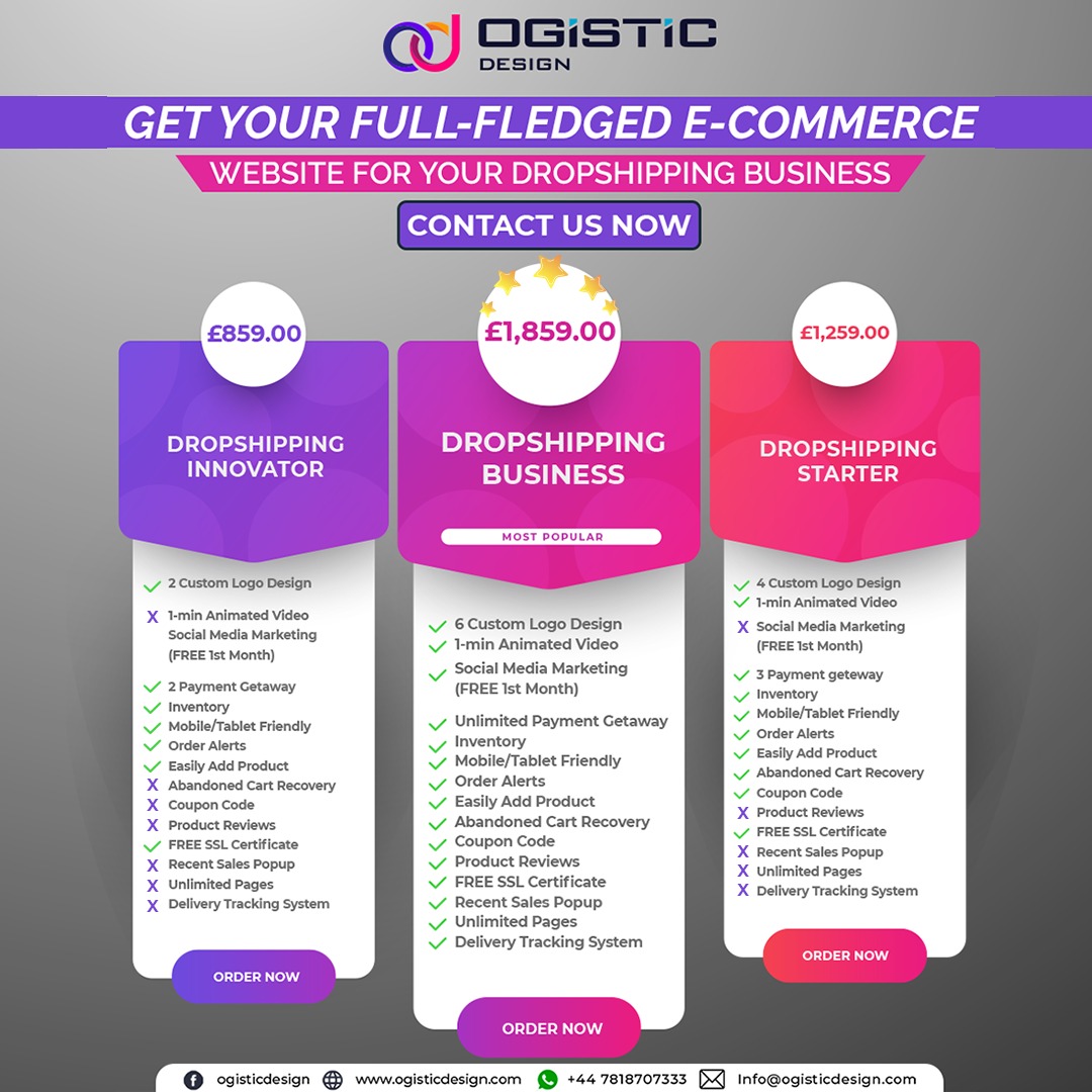 OgisticDesign's tweet photo. #OgisticDesign has got complete solutions for you.

Website ➡️ https://t.co/pqypDJK3Fo
WhatsApp ➡️ +447818707333
Email ➡️ Info@ogisticdesign.com

#London #UnitedKingdom #dropshippingbusiness #dropshipping  #dropshippingwebsite #ecommerce #ecommercebusiness #ecommercewebsite https://t.co/tHk10claGL