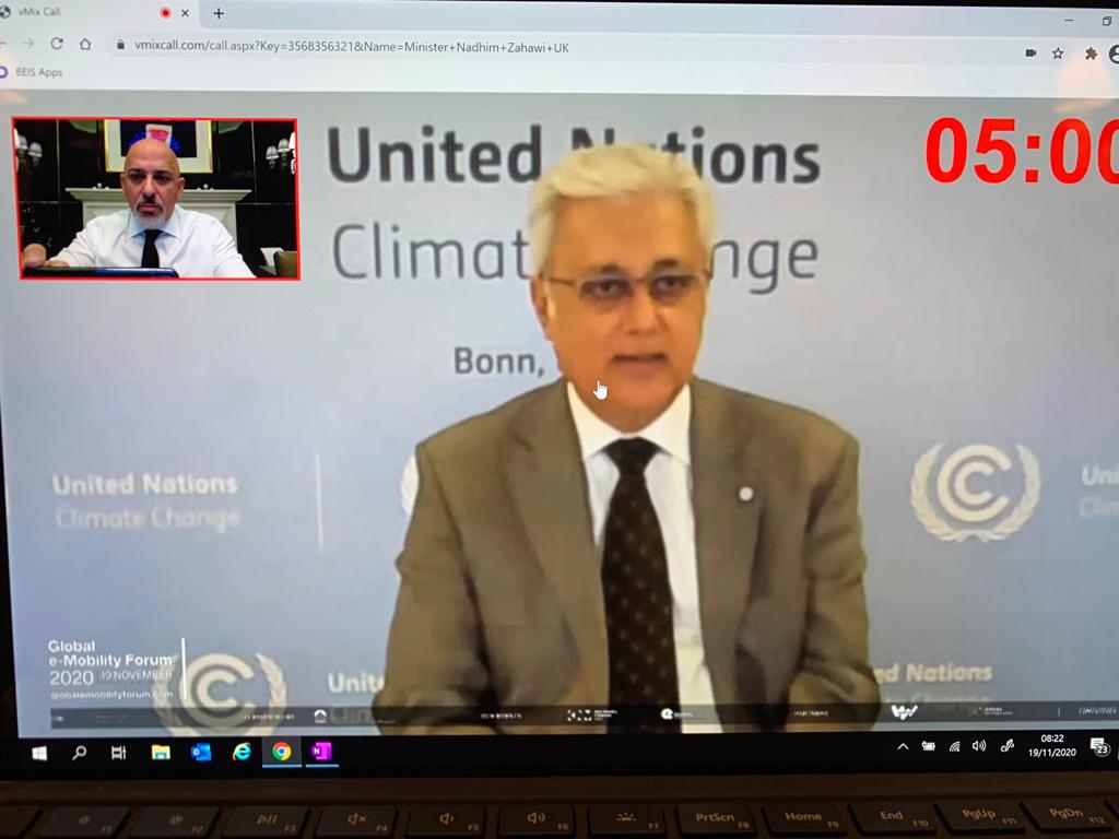nadhimzahawi's tweet photo. Together, we can make the transition to zero emission vehicles quicker, cheaper and easier for all. #GEF2020 #COP26 #eMobility https://t.co/iLPLhFpYkX