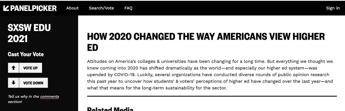 NewAmericaEd's tweet photo. Last day to vote for #SXSWedu tomorrow!
You already know that #highered has changed a lot this year. What does everyone around you think about it?  Vote here for this #SXSWed panel on what the data says about public opinion!
https://t.co/rB4U0aSEzU https://t.co/XtnV7G963b
