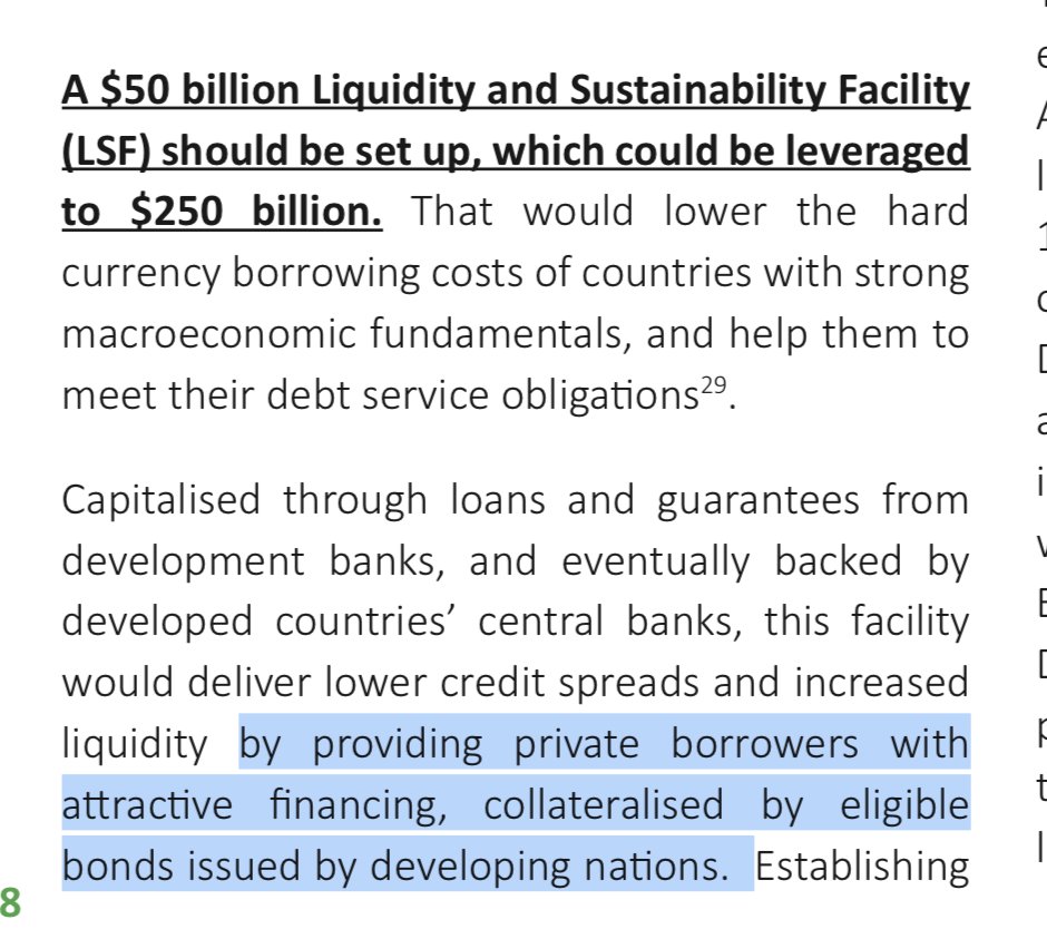 however much Macron talks up ' true European-African partnership', ask why African countries prefer to continue to pay bondholders in name of 'market access' & why ECA wants to use concessional funds to derisk private creditors for African sovereign debt via LSF