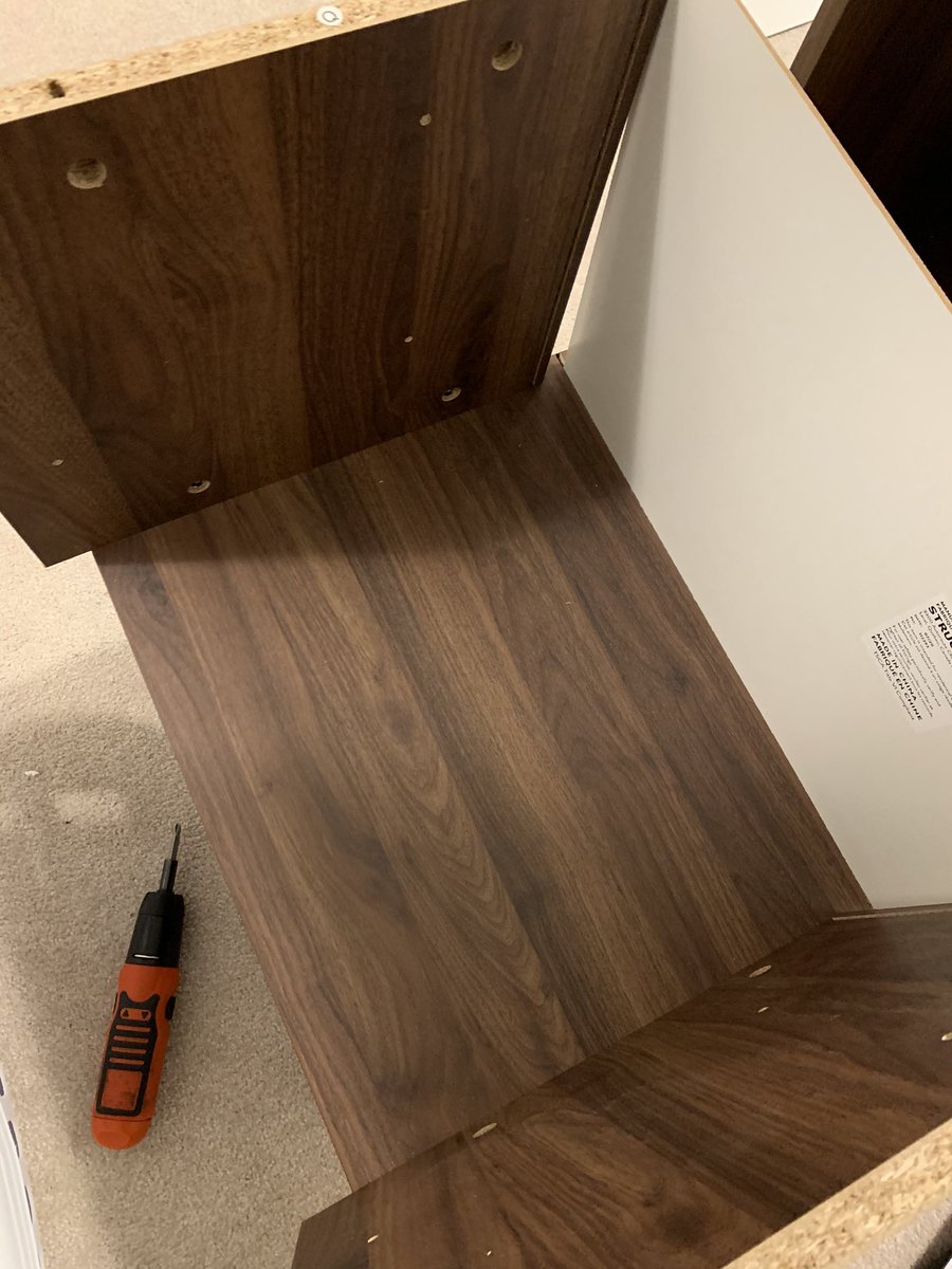 hrashid88's tweet photo. .@structube i purchased two Nadia bedside tables online and one of them has a fault piece where the holes are not in the right spot, which is causing the whole thing to misalign. The other nightstand is fine. Please advise. https://t.co/G4BZVuHgDo