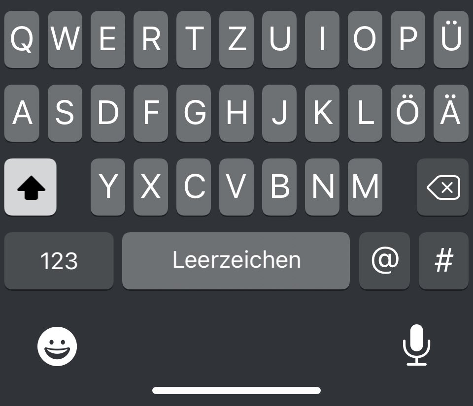 JimPanseGamer's tweet photo. Warum sind in der Standard Tastatur die Satzzeichen und vor allem die Enter-Taste erst erreichbar Wenn man auf die „123“ Seite wechselt?
dafür kann man Umlaute direkt erreichen.
Fun fun fun. https://t.co/qH8QOvn3EO