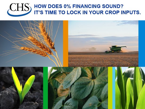 A great program to lock in your 21 crop inputs! Contact your local CHS/United Plains AG location for more details.