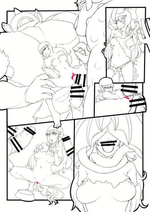 #皆さん線画と塗った後をみせてください(R-18)毎度毎度後から付け足しが多い。コマ数すら変わってるやんけ 