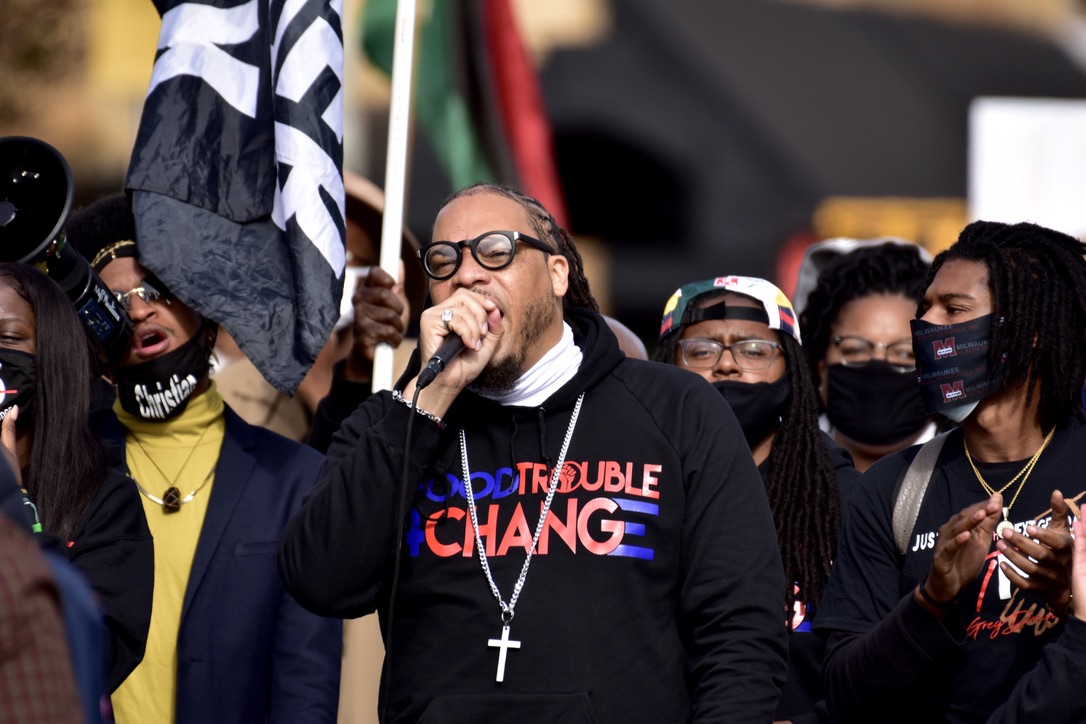  @AlamanceNews is reporting that Alamance Sheriff Terry Johnson is now charging Reverend Drumwright with felony assault on an officer during the Halloween march to the polls. This is much more serious than the earlier misdemeanor charges.