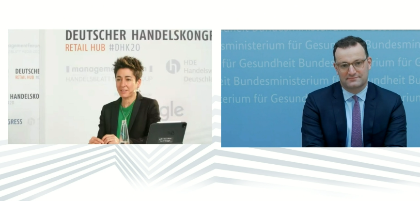 .<a href="/jensspahn/">Jens Spahn</a> <a href="/BMG_Bund/">Bundesgesundheitsministerium</a> beim <a href="/handelskongress/">Handelskongress</a>: Die große Mehrheit der Bügerinnen und Bürger trägt unsere Entscheidungen mit und passt aufeinander auf #Corona #DHK20