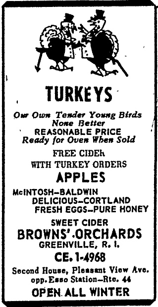 greenvillelibri's tweet photo. #ThrowbackThursday From our digital archive of "The Observer": Thanksgiving advertising, 1959. https://t.co/waUYPsSKSO