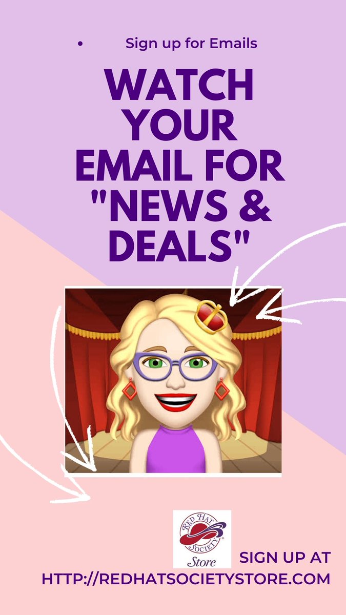 RedHatSocietyS's tweet photo. Do you want to know the latest Red Hat Society Store news and know the upcoming deal of the day? Sign up for emails!
https://t.co/jiWvKOhHbH https://t.co/WaD1bHNSbg