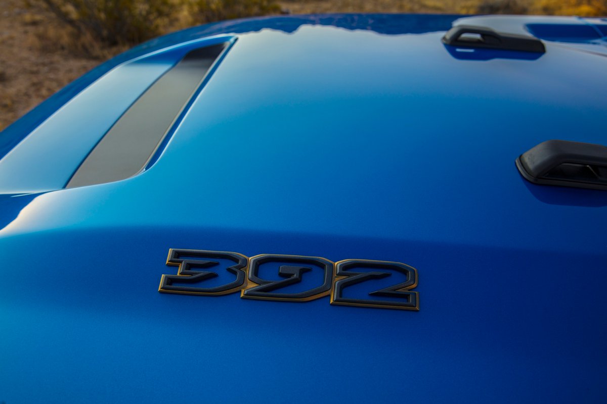 StellantisNA's tweet photo. For the first time in nearly 40 years, a 6.4-liter (392 cubic inches) V-8 engine comes to Wrangler bringing 470 horsepower and 470 lb.-ft. of torque to the 2021 @Jeep® #Wrangler Rubicon 392. https://t.co/MDYXKuBNMB