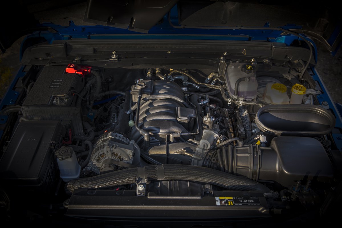 For the first time in nearly 40 years, a 6.4-liter (392 cubic inches) V-8 engine comes to Wrangler bringing 470 horsepower and 470 lb.-ft. of torque to the 2021 <a href="/Jeep/">Jeep</a>® #Wrangler Rubicon 392.