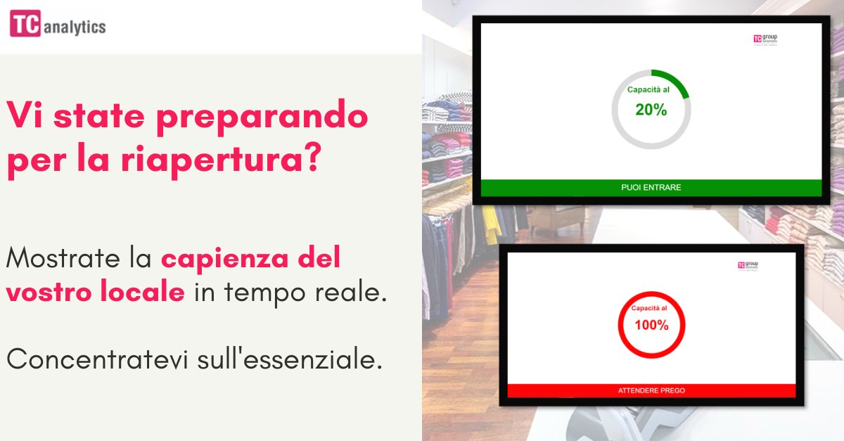 Scoprite la nostra soluzione per il controllo della capienza adattandola alle normative vigenti in base al settore in cui operate (edifici aziendali, #ristorazione, #turismo, #retail) 

blog.tcgroupsolutions.com/controllo-capi…
#COVID19 #COVID19italia #controlloCapienza #Dpcm