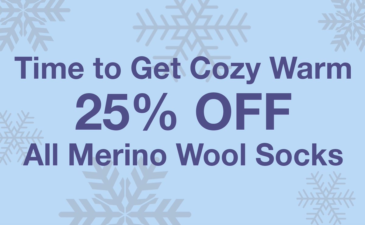Kane11Socks's tweet photo. Keep your feet cozy this winter...25% off all merino wool socks.

11 Sizes for Men
7 Sizes for Women https://t.co/xXHt1Otfdq
