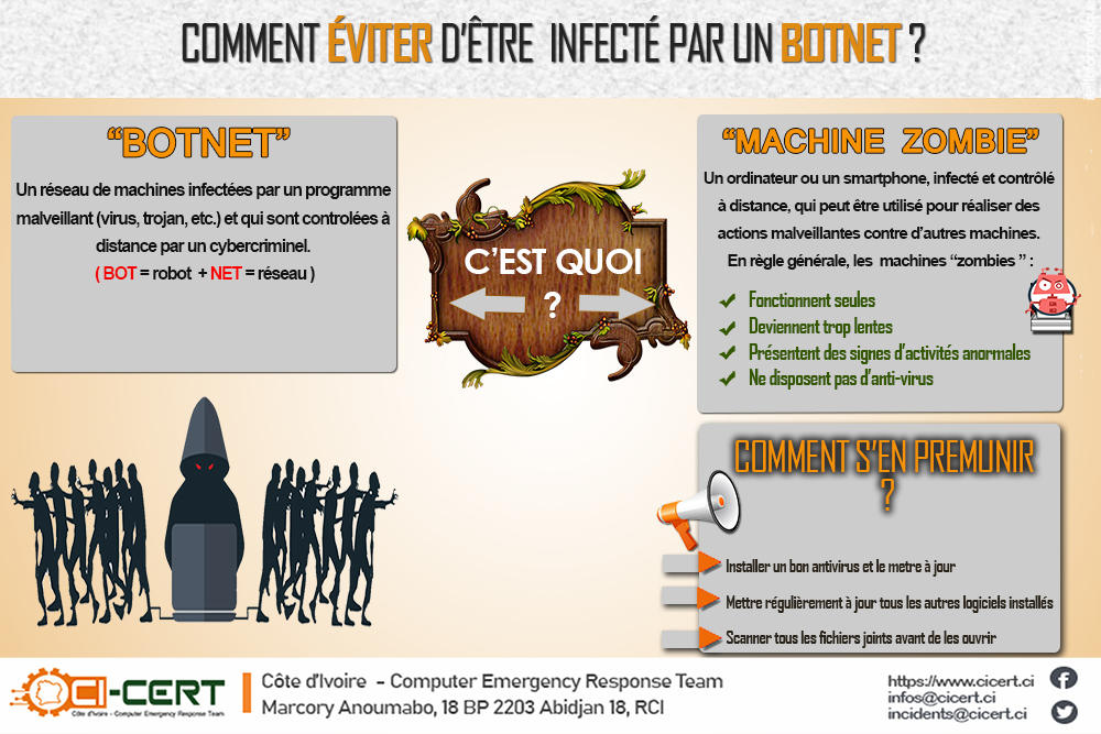 CI__CERT's tweet photo. Le botnet reste une menace informatique présente. Beaucoup d'entreprises et de particuliers sans le savoir peuvent en être victimes.
Découvrez comment l'éviter.
#cybersec225   #cicert https://t.co/kQclhLMQJj