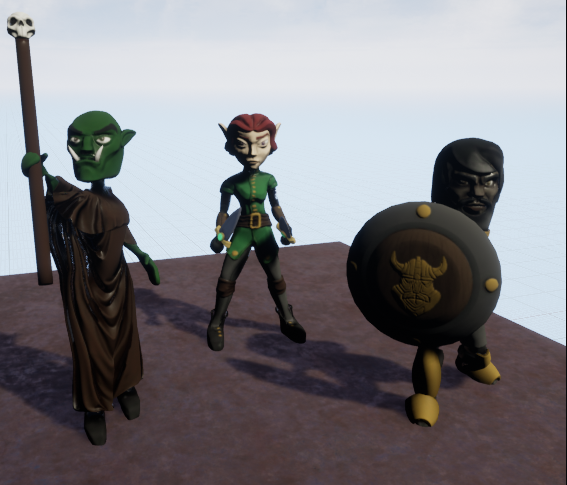EPerry017's tweet image. Just thought I'd throw up a pic of our characters all doing a pose, characters created by @MharkCudal #raisethegamejam #gamedev
