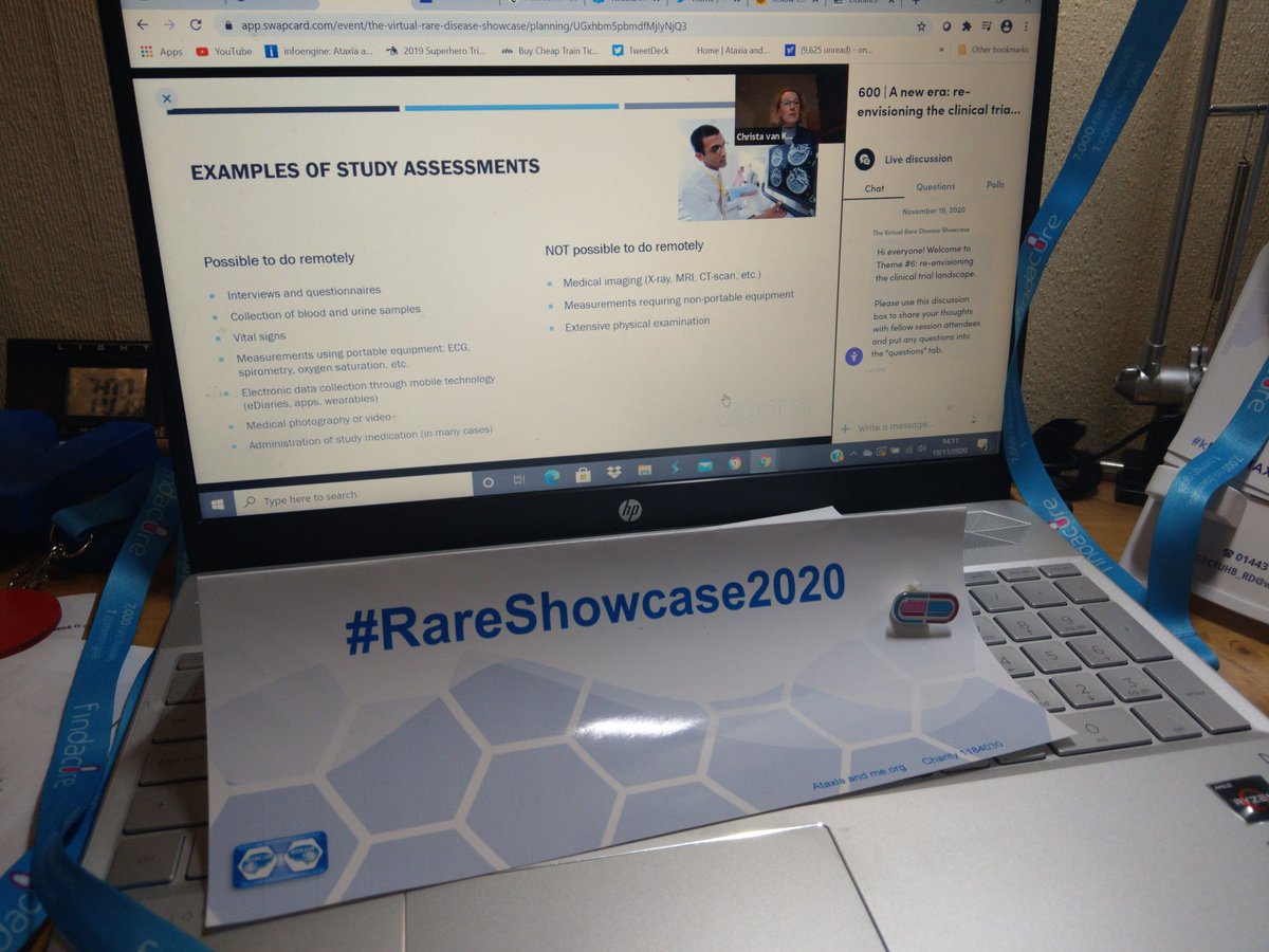 Ataxia_aware's tweet photo. Christa Van Kan speaking Decentralized #clinicaltrials @findacure_fdn #RareShowcase2020 
 #patient #Genetic #RareDisease https://t.co/HifZhHq0rO