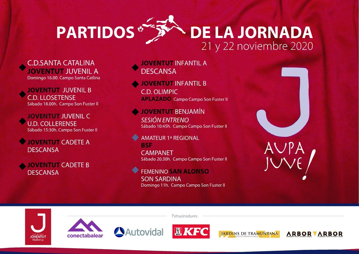 📆 PARTIDOS DE LA JORNADA

Otra semana más, disfrutando de poder competir 💪

#JuntsSomMés #JuntosSomosMás