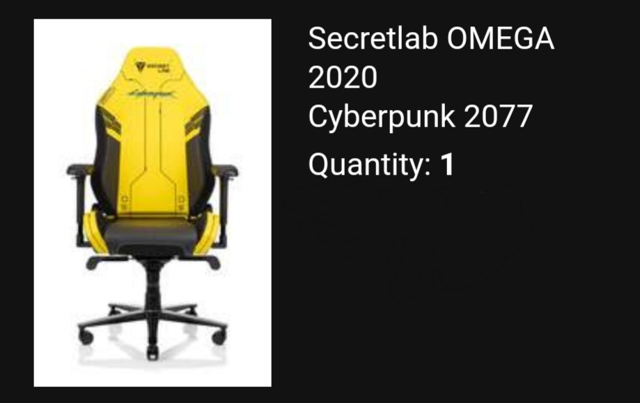 Expodite's tweet photo. Good freaking morning humans of the future!!!! Got my hands on one of these he he he boy @secretlabchairs and @CyberpunkGame I've been watching the site since the beginning of the month 👀👏 #Cyberpunk2077 #OMEGA2020 #Secretlab https://t.co/kBXhZ47rLV