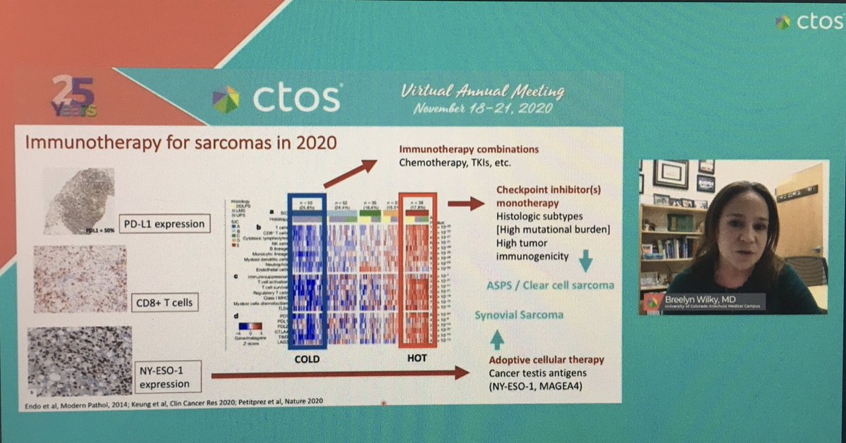 Melissa8Burgess's tweet image. Congrats @breelynwilkyMD on discussing #sarcoma #immunotherapy abstracts! @ctosociety #CTOS2020