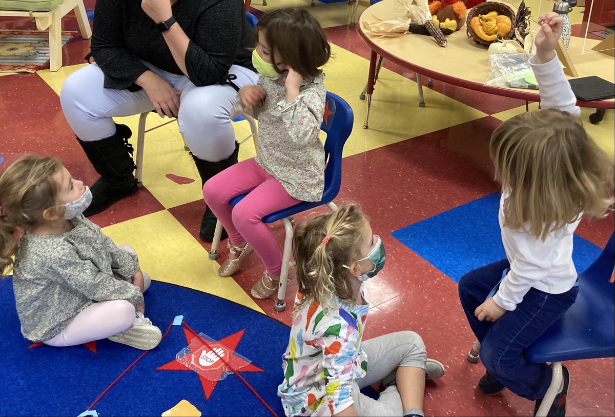 Turning and Talking with our elbow friends. #trinitylearns