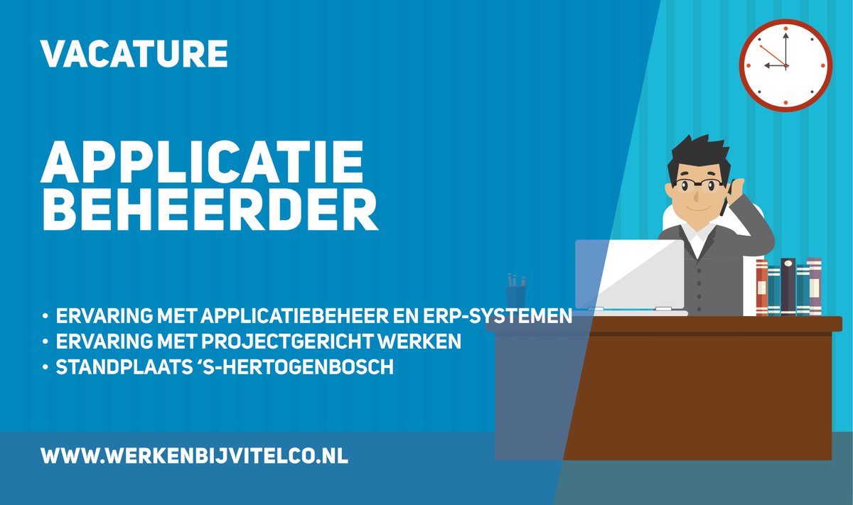 Voor onze locatie in 's-Hertogenbosch zijn wij op zoek naar een servicegerichte medewerker voor de ICT afdeling.

Geïnteresseerd? Bekijk de vacature op onze website: bit.ly/3kAVo0E

#vacature #ict #applicatiebeheer #applicatiebeheerder #wijzoekenjou #collegagezocht