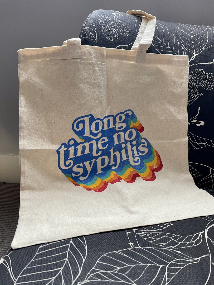 Thank you  @ltnsyph for the lovely tote! Will take it on my next socially distanced trip to the shops  #syphilis is on the rise. Below - what we know about diagnoses in England