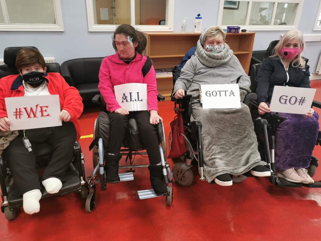 stecummins14's tweet photo. Well done to the girls from CRC Hartstown raising the issue #weallgottago #changingplaces  #WorldToiletDay https://t.co/h2I9LKuA81