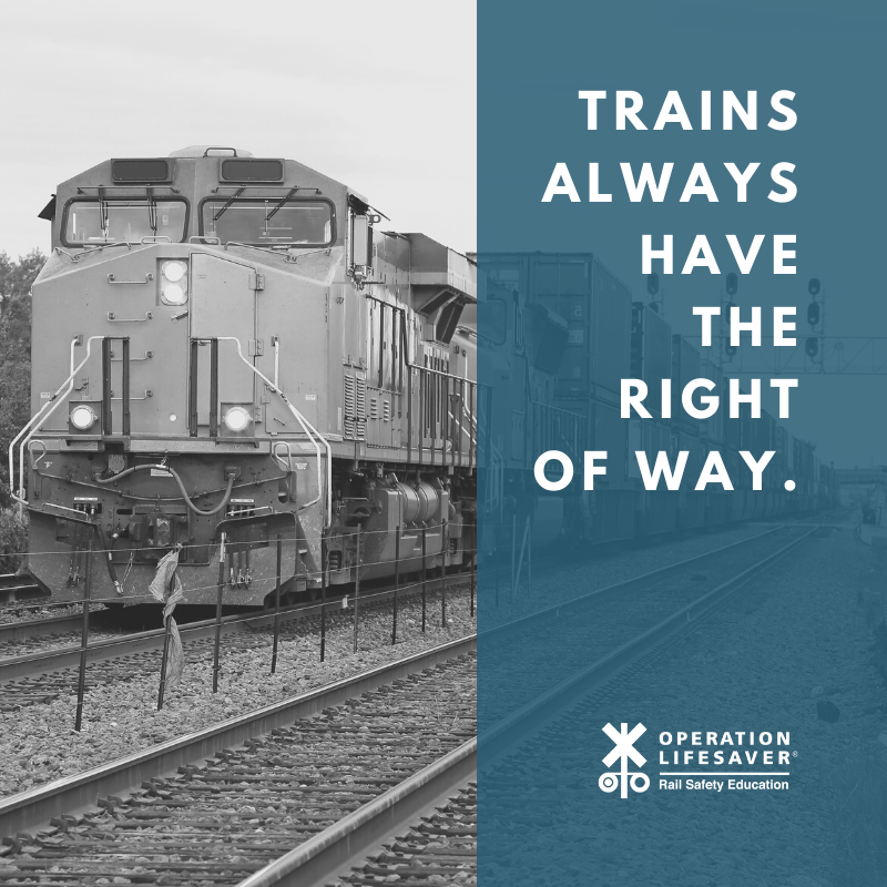 olinational's tweet photo. Trains have the right of way 100% of the time at all railroad crossings.
#RailSafety
#SafetyTips
🚂🚶♀️🚗🚓🚑
Driving Safety Tips: https://t.co/WBKTpM0jHA https://t.co/M2aRjq8UhB