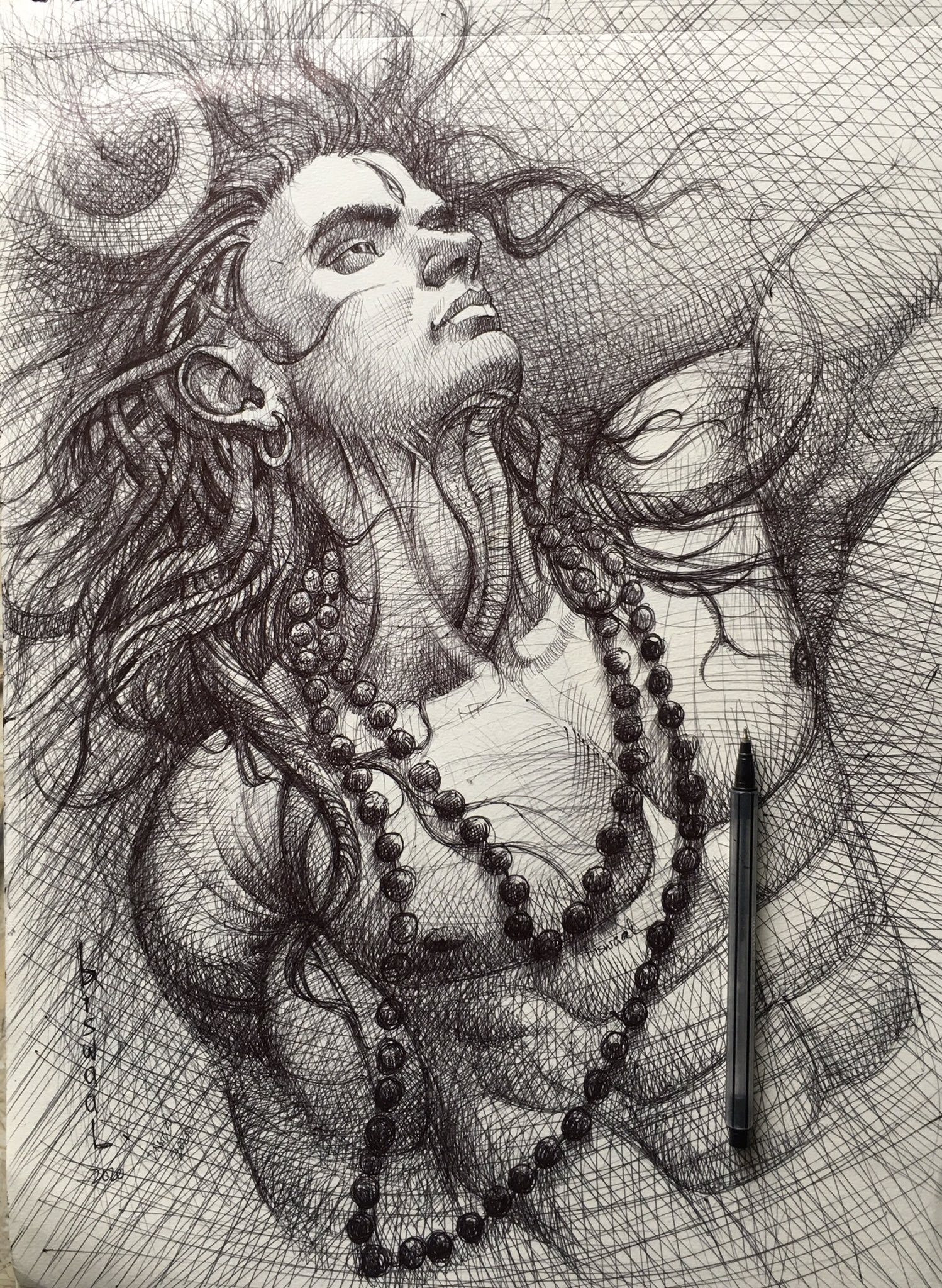 Lord Shiva Drawing Stock Illustration  Download Image Now  Shiva  Spiritual Enlightenment Art  iStock
