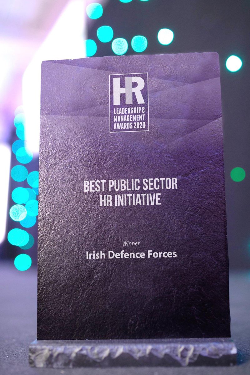 defenceforces's tweet photo. Winner Winner!!
Best Public Sector Initiative @HRAwardsIRL 2020 for our LGBTA Network Defend with Pride 🌈
Deserved recognition for our team who have worked tirelessly since 2016 to make #ÓglaighnahÉireann a more diverse organisation.
#HRAwardsIRL #defendwithpride https://t.co/5ah05rRuBz