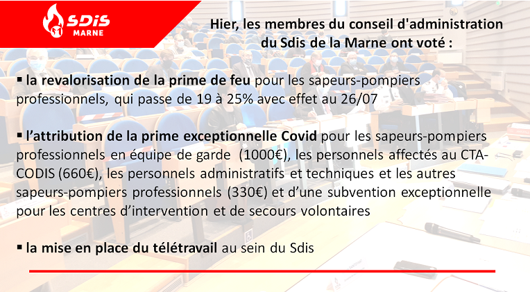 SDIS51's tweet photo. [#CASDIS51] #primedefeu #primecovid #télétravail https://t.co/GMmqHox42e