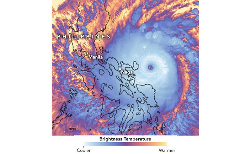 ametsoc's tweet photo. Supertyphoon #Goni, with record 195-mph winds at landfall a couple of weeks ago, is latest example of Earth's strongest storms getting stronger—an expected trend as our #climate warms, new research in #BulletinAMS finds. Learn more in #FrontPageblog post: https://t.co/FlnoVaDzFS. https://t.co/OUzjeTMQ7y