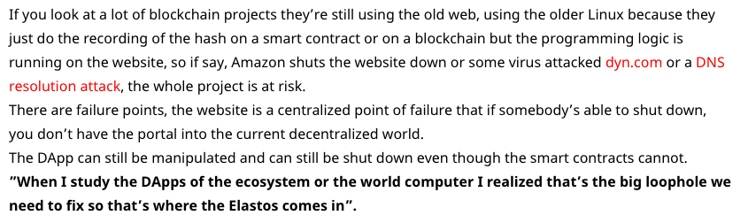 2/25 "A Network Operating System (aka Smartweb) is the real solution to solving our internets virus, DDoS and piracy issues!". The dream is simple, add a new secure layer to the internet which facilitates data scarcity and offers a real distributed P2P digital economy for all.