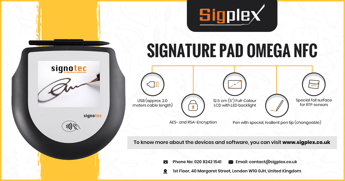 Sigplex's tweet photo. Signature Pad Omega NFC - Sigplex
Visit website: https://t.co/eC2sw5MHZX

#Sigplex #signaturepad #digitalsignaturedevice #signaturepadonline #electronicsignature #digitalsignature #london #uk #OmegaNFC https://t.co/2sjQuBbaPC