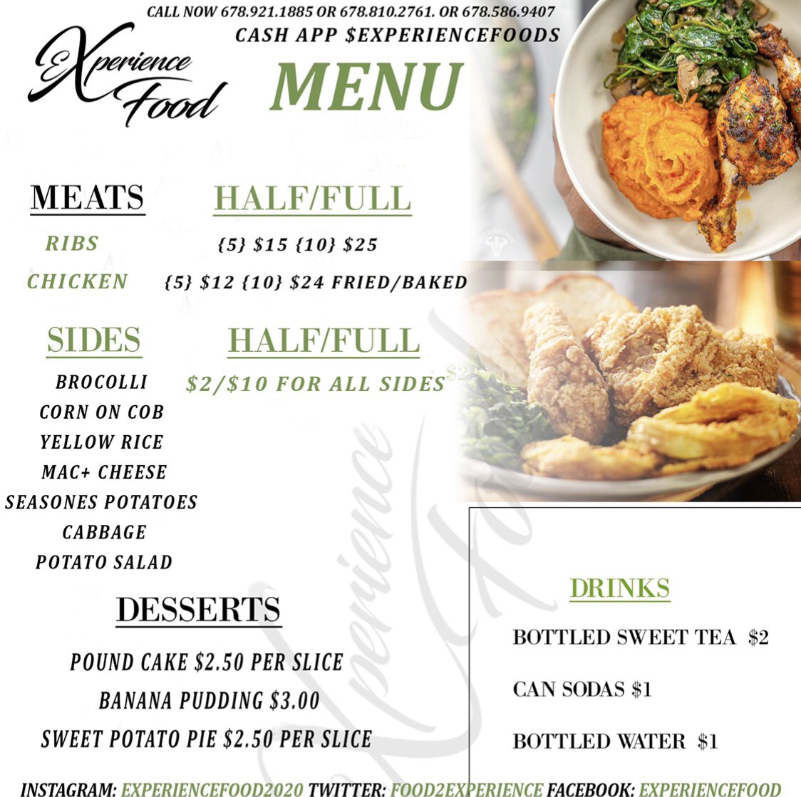 Food2Experience's tweet photo. NEW MENU!!!! 🔥
NEW MENU!!!!🔥
WE SOLD OUT LAST WEEKEND
Try our Fried Chicken it’s good for the soul!
OPEN SAT-SUN 11am-6pm 
WE ARE DELIVERING!!!🚙
#ExperienceFood🧑🏾‍🍳 https://t.co/mxxvHeuC0k
