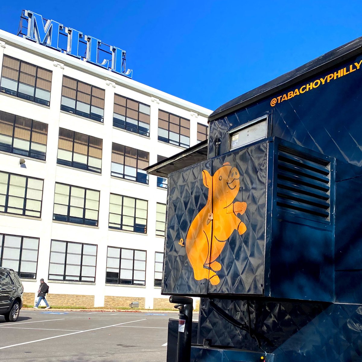 SpringMill1909's tweet photo. A huge thank you to Tabachoy Philly food truck for coming on campus yesterday! The Tabachoy Cheesesteak and Beef Rice Bowl were perfect for a cold, windy day. 
#tabachoy #foodtruck #springmillcampus #conshohocken #conchy #officespace #worklunch #lunching #phillycheesesteak https://t.co/JAE0QgFpoJ
