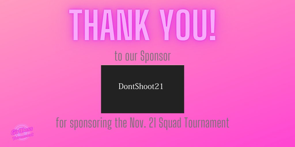 GirlBossPUBG's tweet photo. THANK YOU to @Dontshoot211 for sponsoring our Squad tournament - yet again 💜

This community member has gone out of his way to support our squad tournament from day 1. Please head over to his channel and give some of that community-love back 💜

https://t.co/bs3dGdz5GC https://t.co/oEviw6WI3s