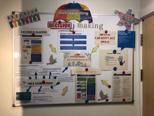 An amazing notice board by Oldham community Services Treatment room to highlight some of the key topics of this weeks #adultsafeguardingweek well done 🌈 #teamoldham #NCAsafeguarding @NCAlliance_NHS @alywadsworth @Paula_Baker1