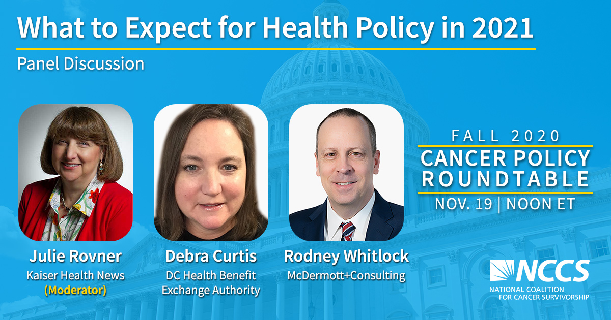 CancerAdvocacy's tweet photo. #CPR20 panelists, Debra Curtis, from DC Health Benefit Exchange Authority &amp; @RodneyLWhitlock, PhD from McDermott+Consulting will discuss issues in the context of the #2020Election, w/ attention to how the results will affect cancer survivors. #COVIDnCancer #ACA #healthpolicy https://t.co/M5LHOTBnaN