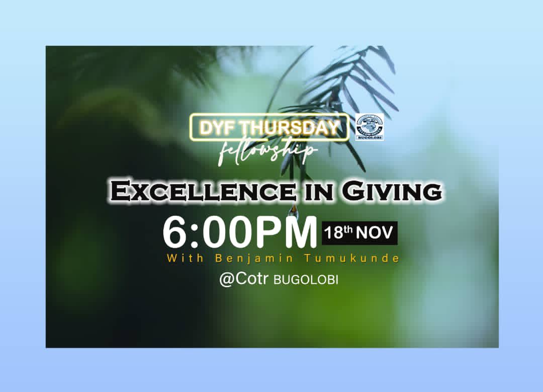 The_DYF's tweet photo. We are waiting for you 😊🤗
Come, let us be in his presence 🦋

#GivenToGiving https://t.co/6CCTd7HO2Y