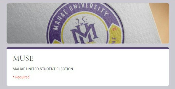 mahaeunited's tweet photo. •MUSE = Mahae United Student Election•

Registration Form [https://t.co/RiN9mPGUPx]

# MEOS_2020 # READYFORMUSE https://t.co/28nSGWQ4h5