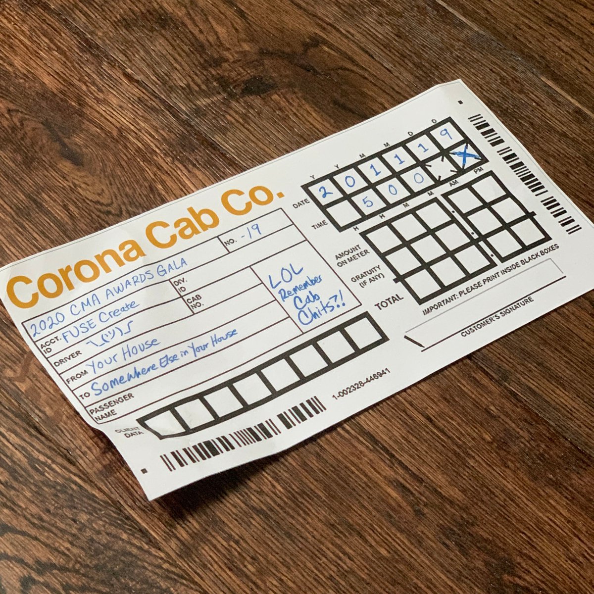 We’re gearing up for the #CMAGala tonight! 🏆🏆🏆 Even though we can’t celebrate in person, we are stoked to all meet in one *virtual* hub 🚕 #TaxiChitToNowhere #RetireYourSweatpants