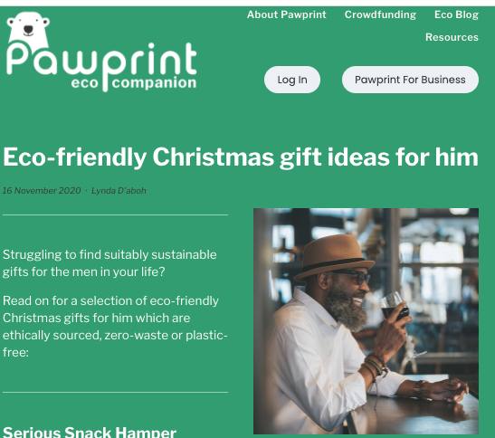 Wonderlusting_'s tweet photo. Struggling to find suitably sustainable gifts for the men in your life? Read on for a selection of eco-friendly Christmas gifts for him which are ethically sourced, zero-waste or plastic-free @PawprintEco
https://t.co/dCzq6qZ81Q
#ethicalinfluencers #greenbbloggers #giftguide https://t.co/DLAimKi6aX