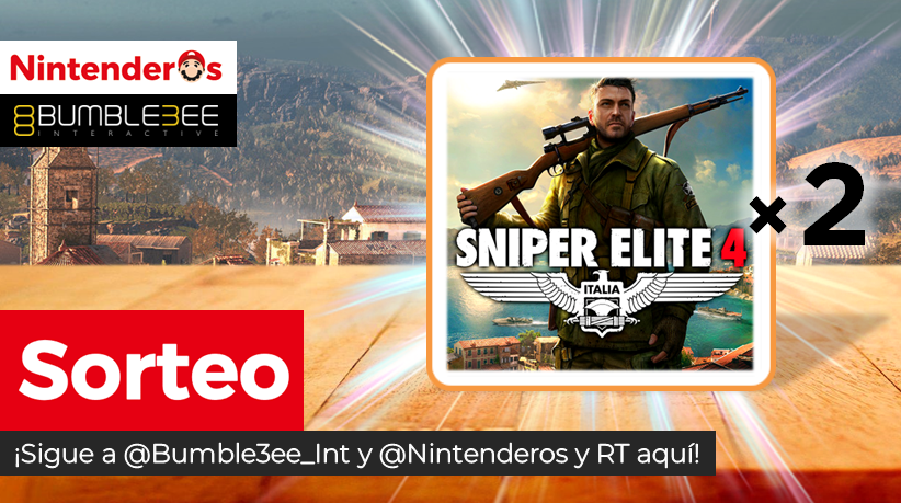¡Sorteamos 2 copias de Sniper Elite 4 para Nintendo Switch!

➡ Sigue a <a href="/Bumble3ee_Int/">Bumble3ee Interactive</a> y <a href="/Nintenderos/">Nintenderos</a> 
➡ RT aquí

¡Suerte! - nintenderos.com/2020/11/sortea…