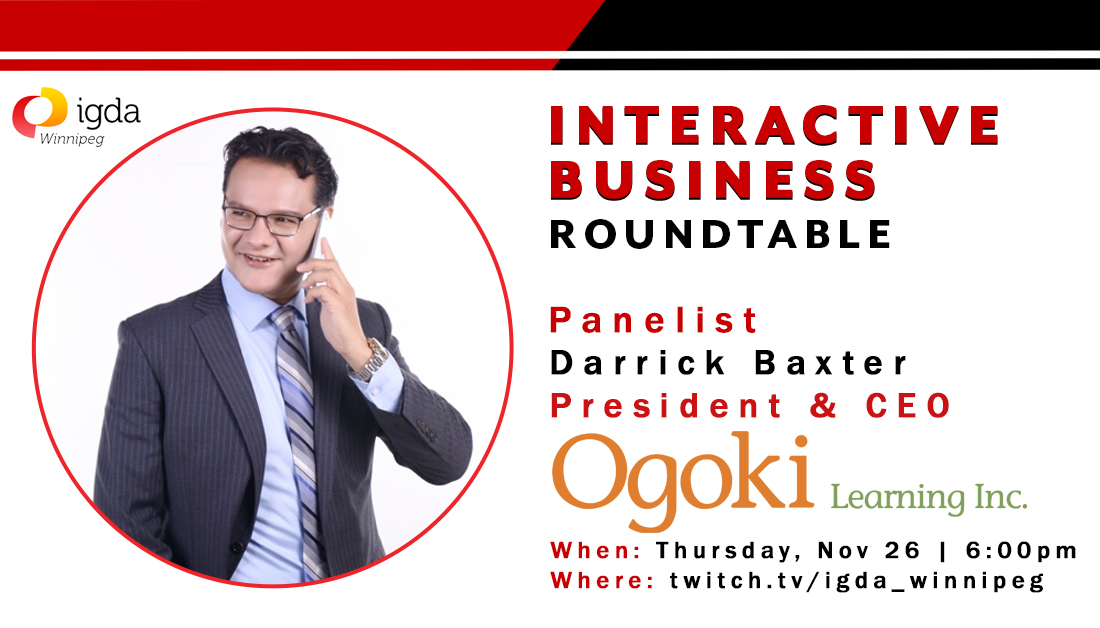 We're excited to announce that Darrick Baxter, President and CEO of <a href="/ogoki/">OgokiLearning</a> is joining our panel. Darrick a leading  First Nation and Native American Tribal technologist and entrepreneur with over 170 Apps in the App Store! 

#technology #business #innovation #Manitoba #indiedev
