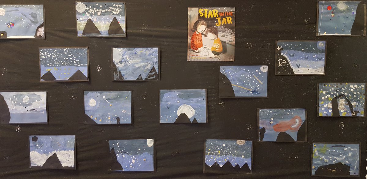 TempleMillTHAT's tweet photo. Year 3 have been very creative this week making their own artwork based around the book they have been reading in class 'Star in the Jar' - we've got some budding artists in Cheetah class. #starinthejar #star #Templemill #nightsky https://t.co/LyBWt6XUSq