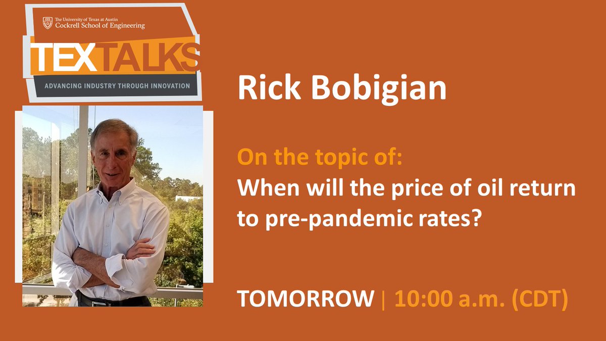 UTPETEX's tweet image. Don’t forget to join @UTPETEX TOMORROW at 10:00 a.m. for our next #TexTalks webinar! Can’t make it? Register anyway and we will send you a link to the recording. You do not want to miss this discussion. okt.to/VkmJEw