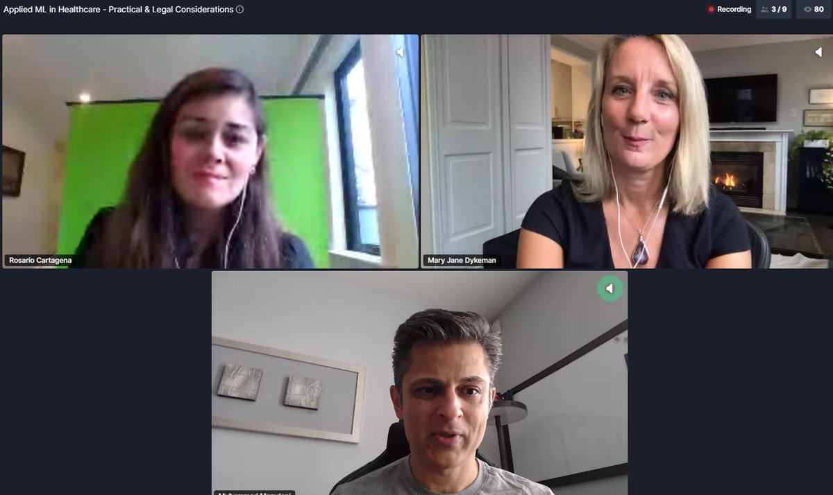 MarkDHeiLong's tweet image. Day 2 of #TMLS2020 @TMLS_TO begins with Mary Jane Dykeman &amp;amp; Dr. Muhammad  Mamdani presenting &quot;Applied ML in #healthcare - Practical &amp;amp; #Legal Considerations&quot;. #AI #healthcare law, decision making, and augmenting the performance of physicians and clinicians. #cppa #hippa @quantuity