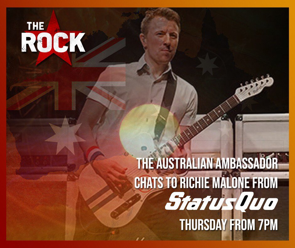 Australian Embassy Ireland 🇦🇺 (@ausembire) on Twitter photo Big day at <a href="/TheRockDublin/">The Rock Dublin</a>, following the 3rd “THUNDER FROM DOWN UNDER” show <a href="/6PM/">Follow us @Shop6pm!</a> , Gary will be chatting with Status Quo Axe man <a href="/richie_mallone/">Richiemalone</a> about various tours 'Down Under'
Check out <a href="/TheRockDublin/">The Rock Dublin</a> Facebook for comp details around tonight's show Big day at <a href="/TheRockDublin/">The Rock Dublin</a>, following the 3rd “THUNDER FROM DOWN UNDER” show <a href="/6PM/">Follow us @Shop6pm!</a> , Gary will be chatting with Status Quo Axe man <a href="/richie_mallone/">Richiemalone</a> about various tours 'Down Under'
Check out <a href="/TheRockDublin/">The Rock Dublin</a> Facebook for comp details around tonight's show
