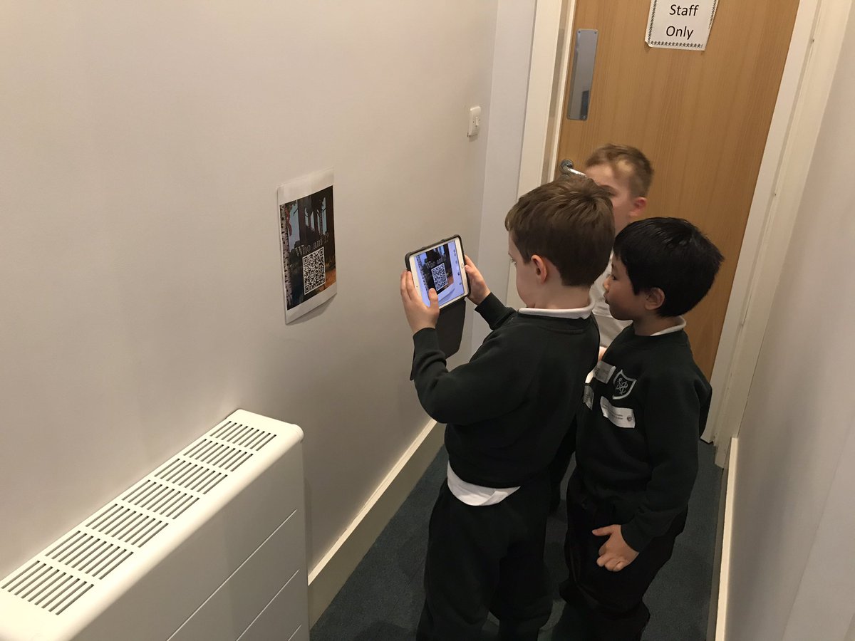 MissKilpinSHS's tweet photo. With the help of the Year 6 digital leaders, the Year 1 boys found the different characters from The Gruffalo. A big thanks to our Year 6 boys for creating the QR codes and clues. The boys said they wish they could do this every afternoon! @SHSBoysPrep @TraceyChongSHS @EStoneSHS https://t.co/WRmQoZZuKC