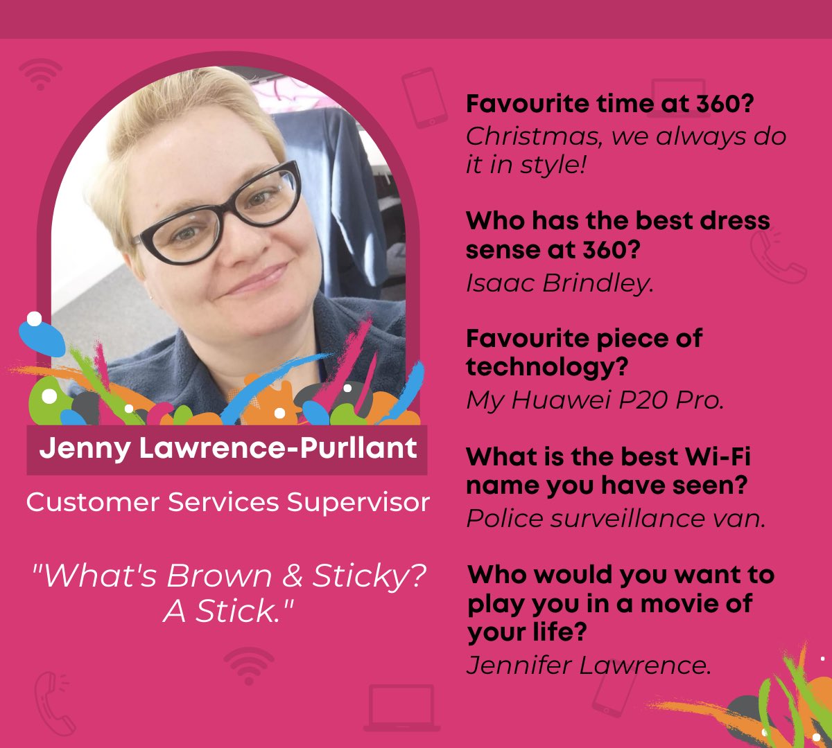 360coms's tweet photo. Meet our Customer Services Supervisor, Jenny!😁
#360Group #meettheteam #stivescambridgeshire #360Christmas https://t.co/U9U5J5iyqG